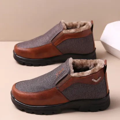 Keep Warm Winter Boots Slip on Comfortable Plush Fur Ankle Boots