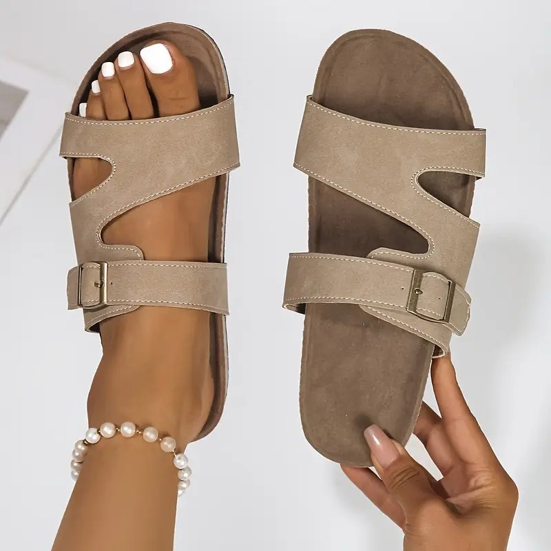 Women's Retro Slip-On Half Mule Sandals