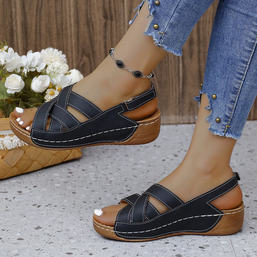 Women's Wedge Heeled Comfortable Casual Open Toe Sandals