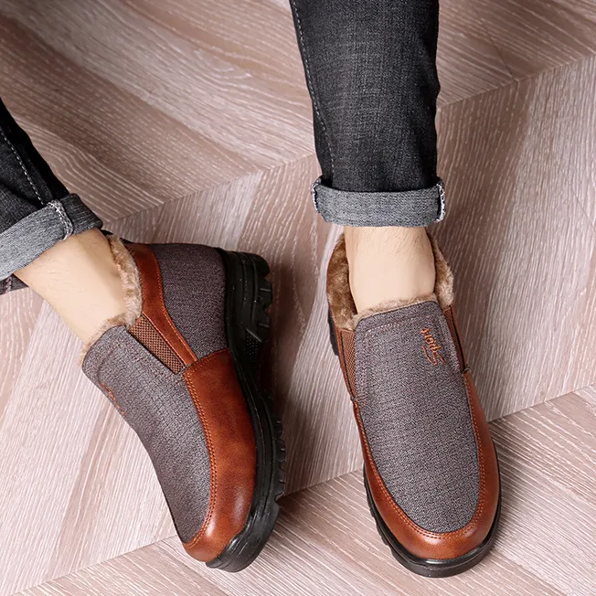 Keep Warm Winter Boots Slip on Comfortable Plush Fur Ankle Boots