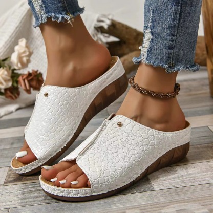 ⭐ Last Day Sale 50% OFF ⭐ Bred Strap Platform Peep Toe Tofflor
