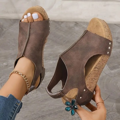 Chic Retro Platform Sandals