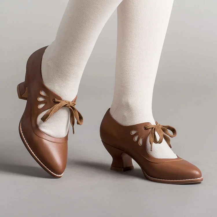 New Women's Orthopaedic High Heel Leather Shoes