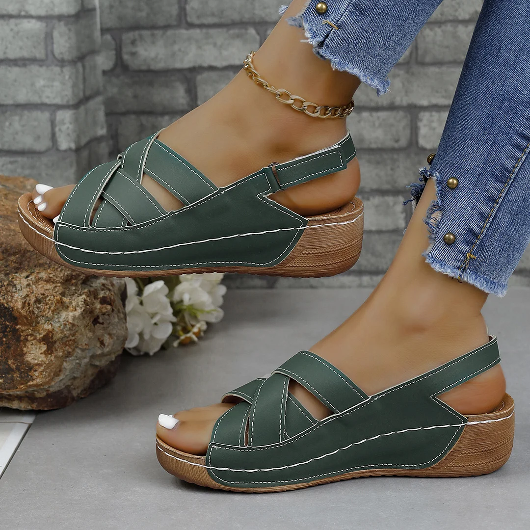 Women's Wedge Heeled Comfortable Casual Open Toe Sandals