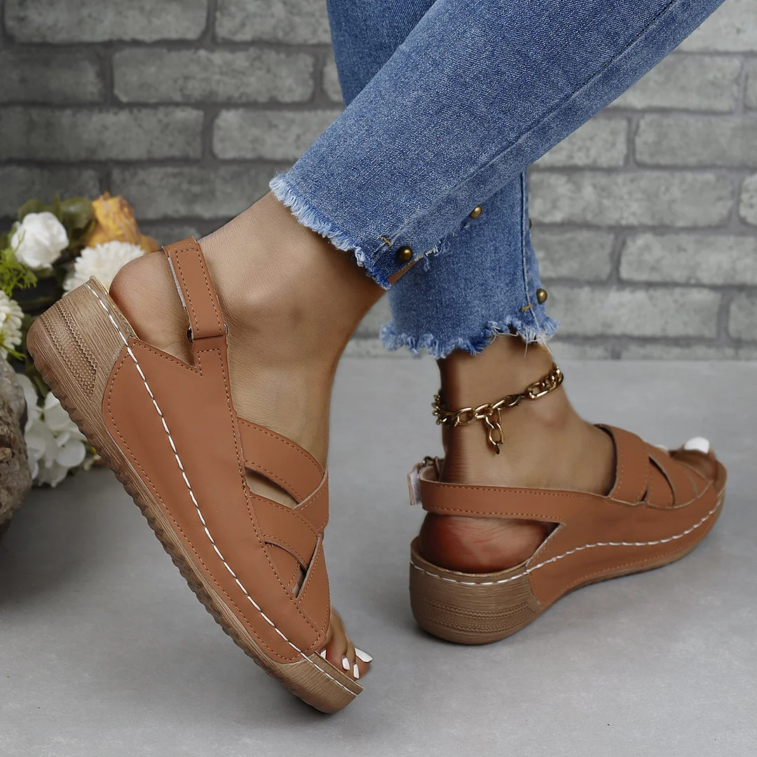 Women's Wedge Heeled Comfortable Casual Open Toe Sandals