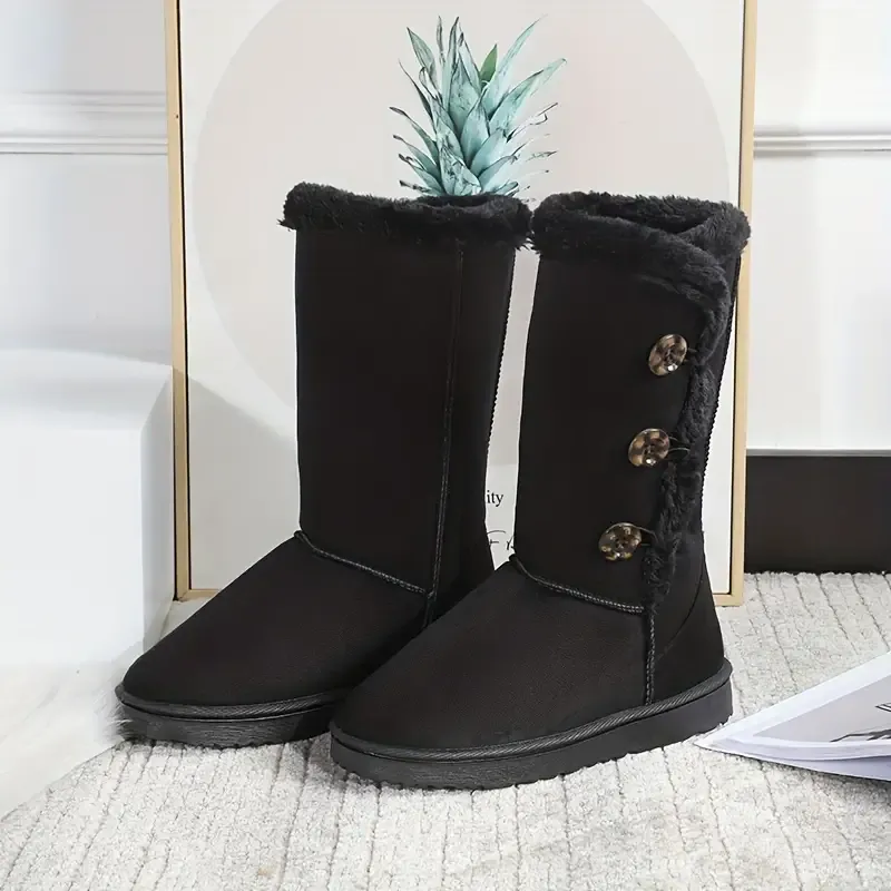 Women's Plush Mid Calf Boots