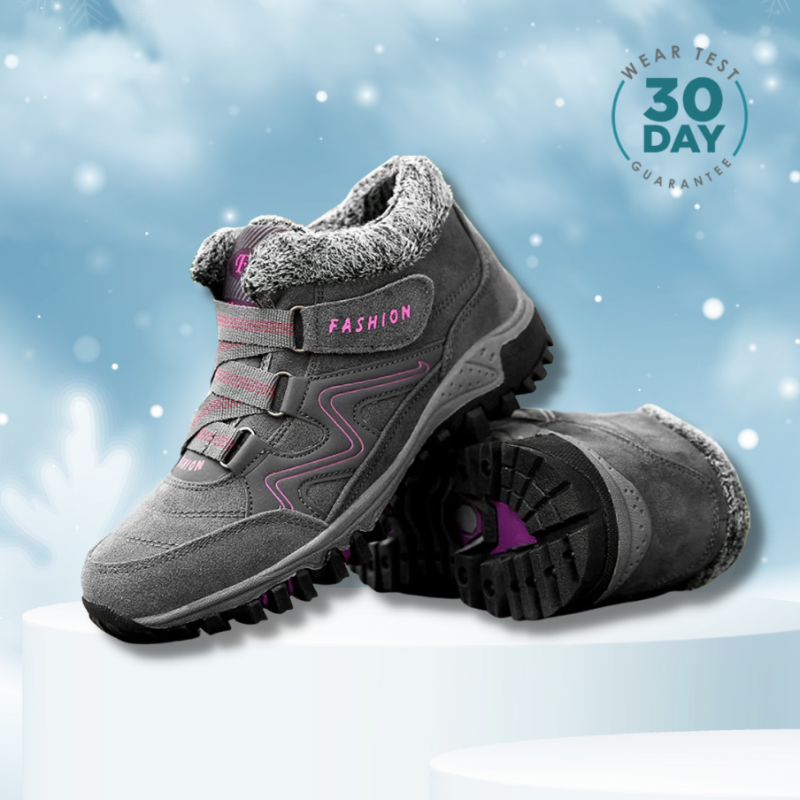Women's Winter Thermal Villi Leather Platform Fashion High Top Boots