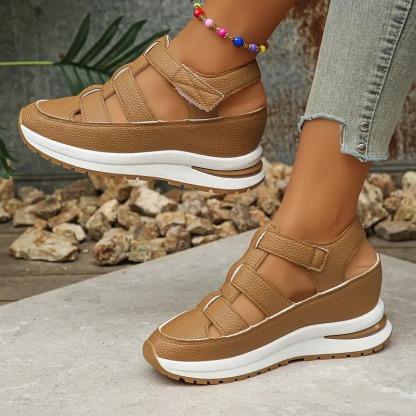 Hollow Wedge Breathable Sandals