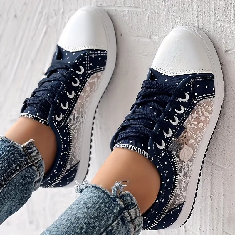 Women's Floral Mesh Sneakers