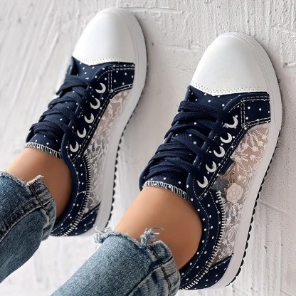 Women's Floral Mesh Sneakers