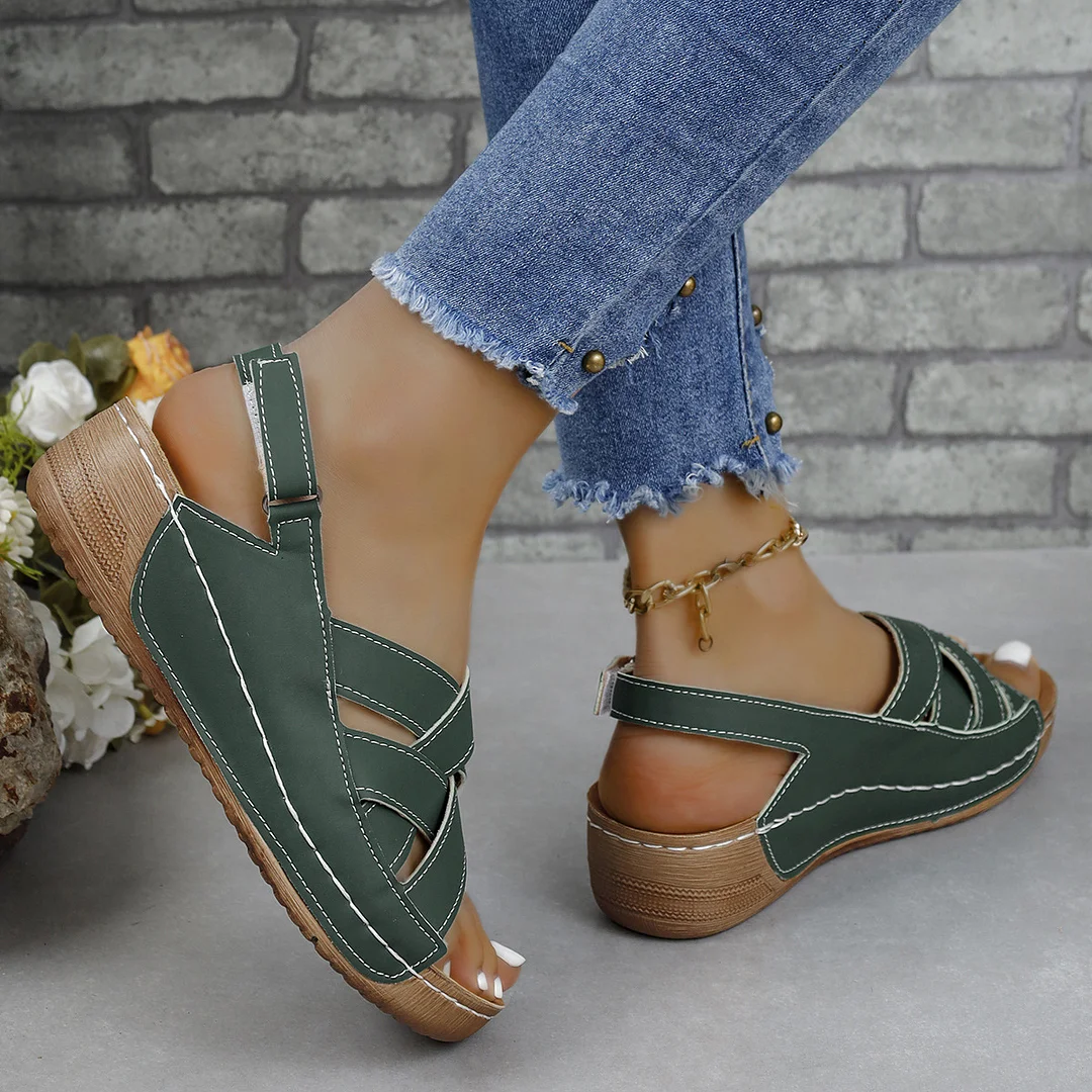 Women's Wedge Heeled Comfortable Casual Open Toe Sandals