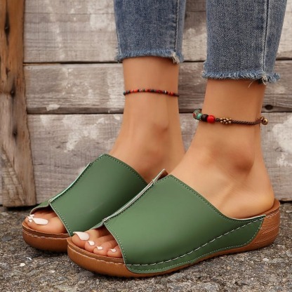⭐ Last Day Sale 50% OFF ⭐ Bred Strap Platform Peep Toe Tofflor