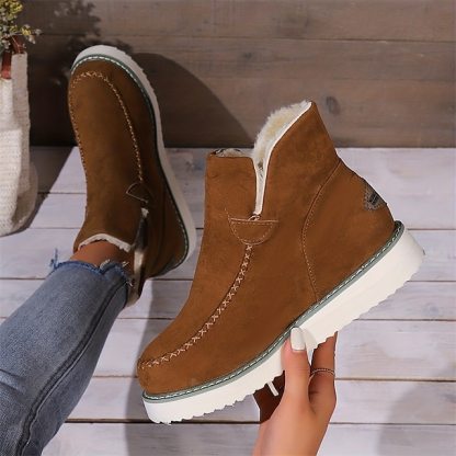 Women's Winter Ankle Boots with Faux Fur Lining