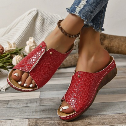 ⭐ Last Day Sale 50% OFF ⭐ Bred Strap Platform Peep Toe Tofflor