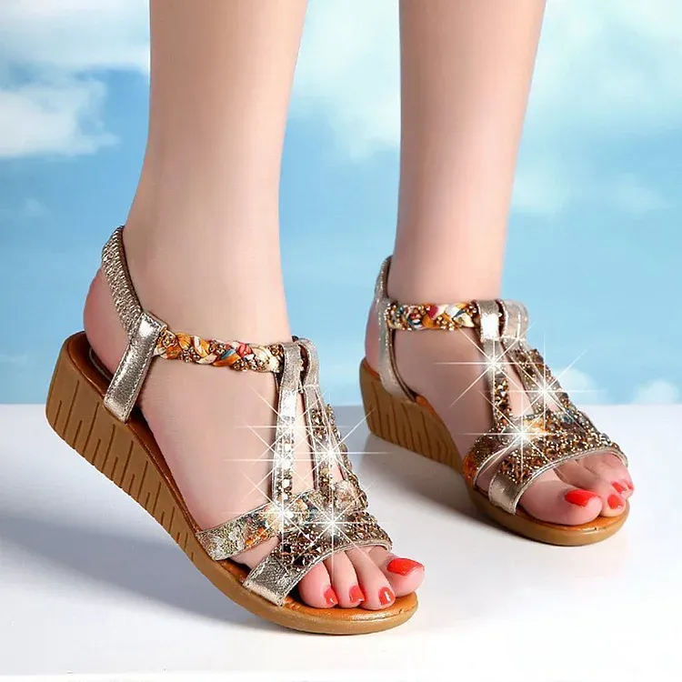 Women's New Summer Rhinestone Open Toe Orthopaedic Sandals