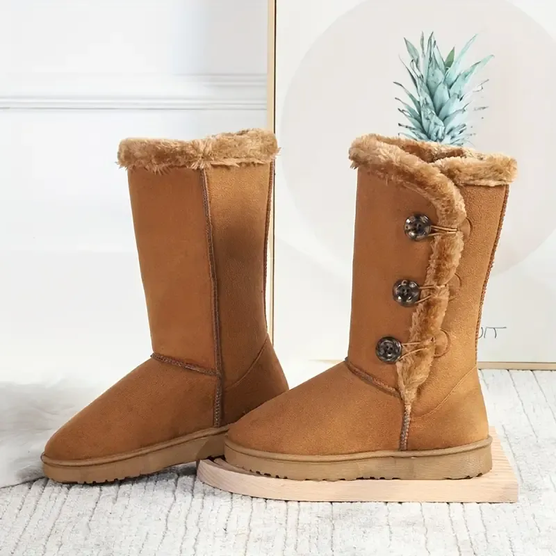 Women's Plush Mid Calf Boots
