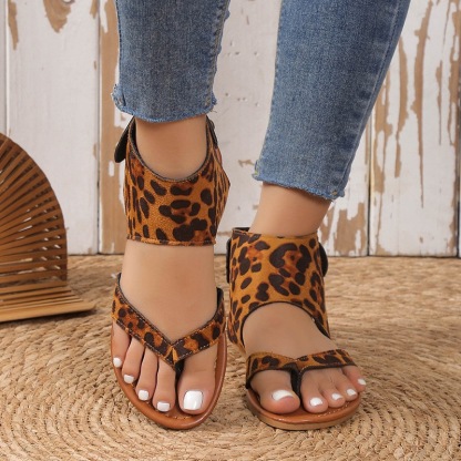Orthopedic Leather Heel Sandals
