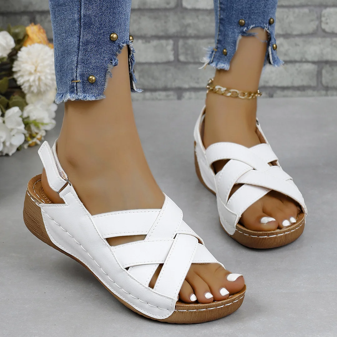 Women's Wedge Heeled Comfortable Casual Open Toe Sandals