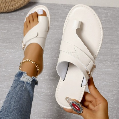 Stylish Solid Color Slide Sandals