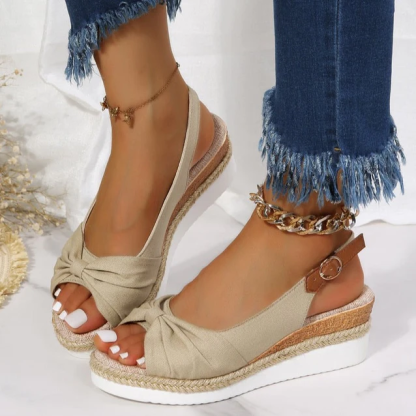  Women's Sandals for Bunions Ladies Fashion Summer Solid Color Fabric Casual