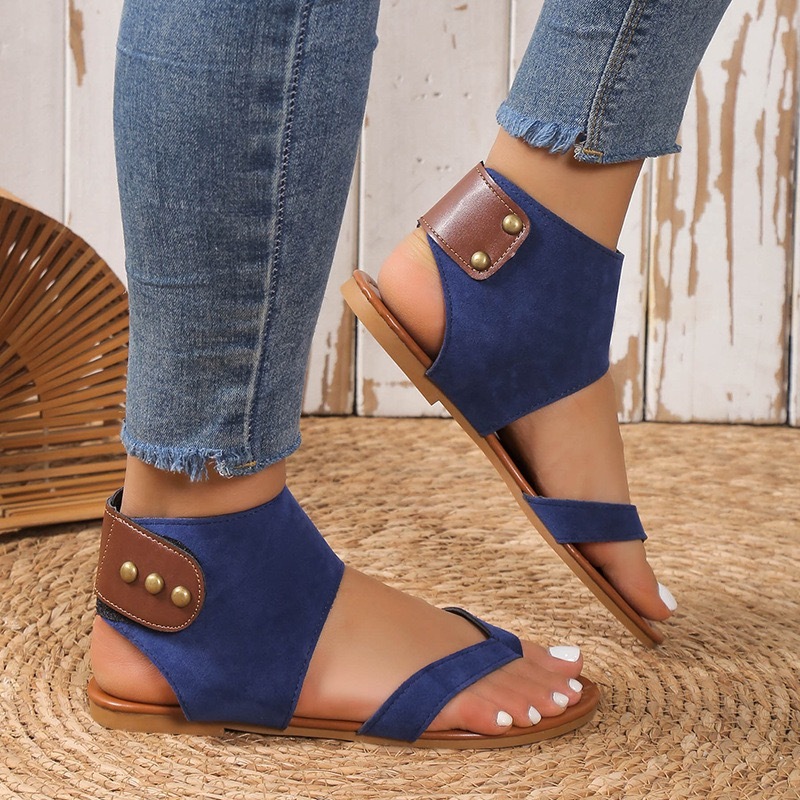 Orthopedic Leather Heel Sandals