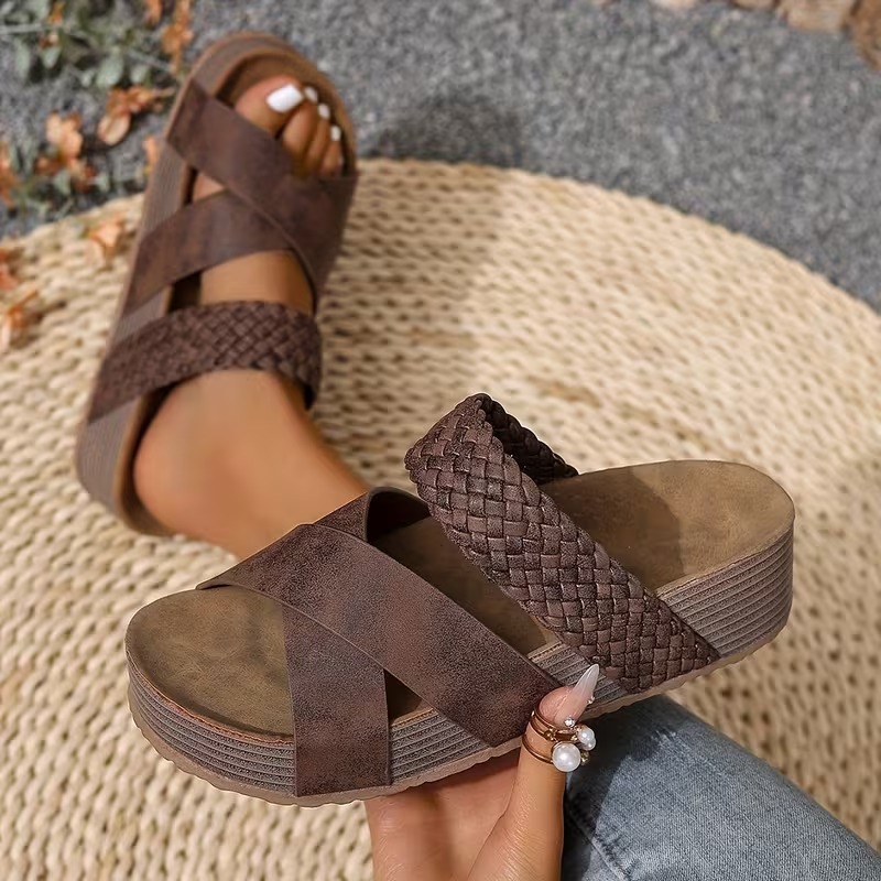 Orthopedic Leather Strap Summer Sandals