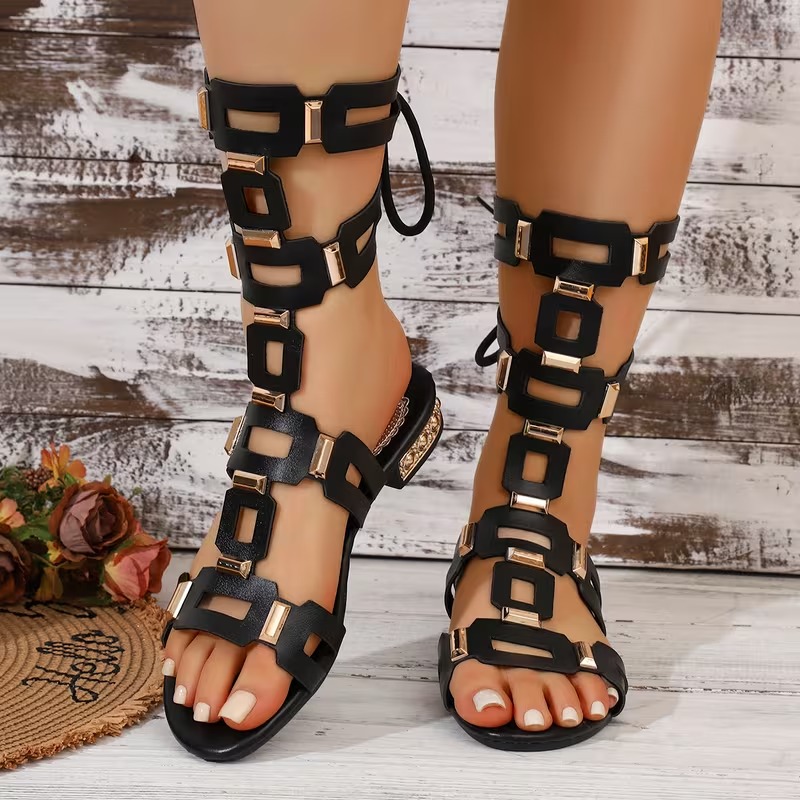 Women's Stylish Roman Cut-Out Sandals