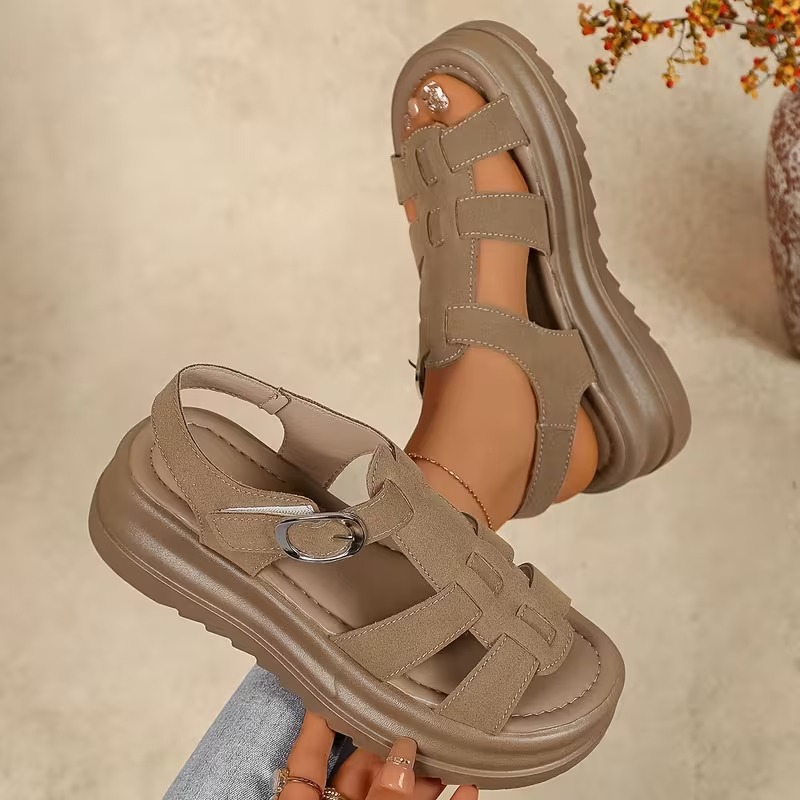 Women's Solid Color Gladiator Sandals