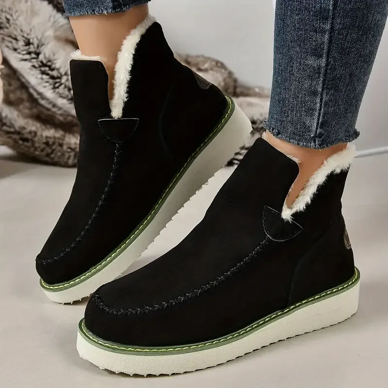 Women's Winter Ankle Boots with Faux Fur Lining