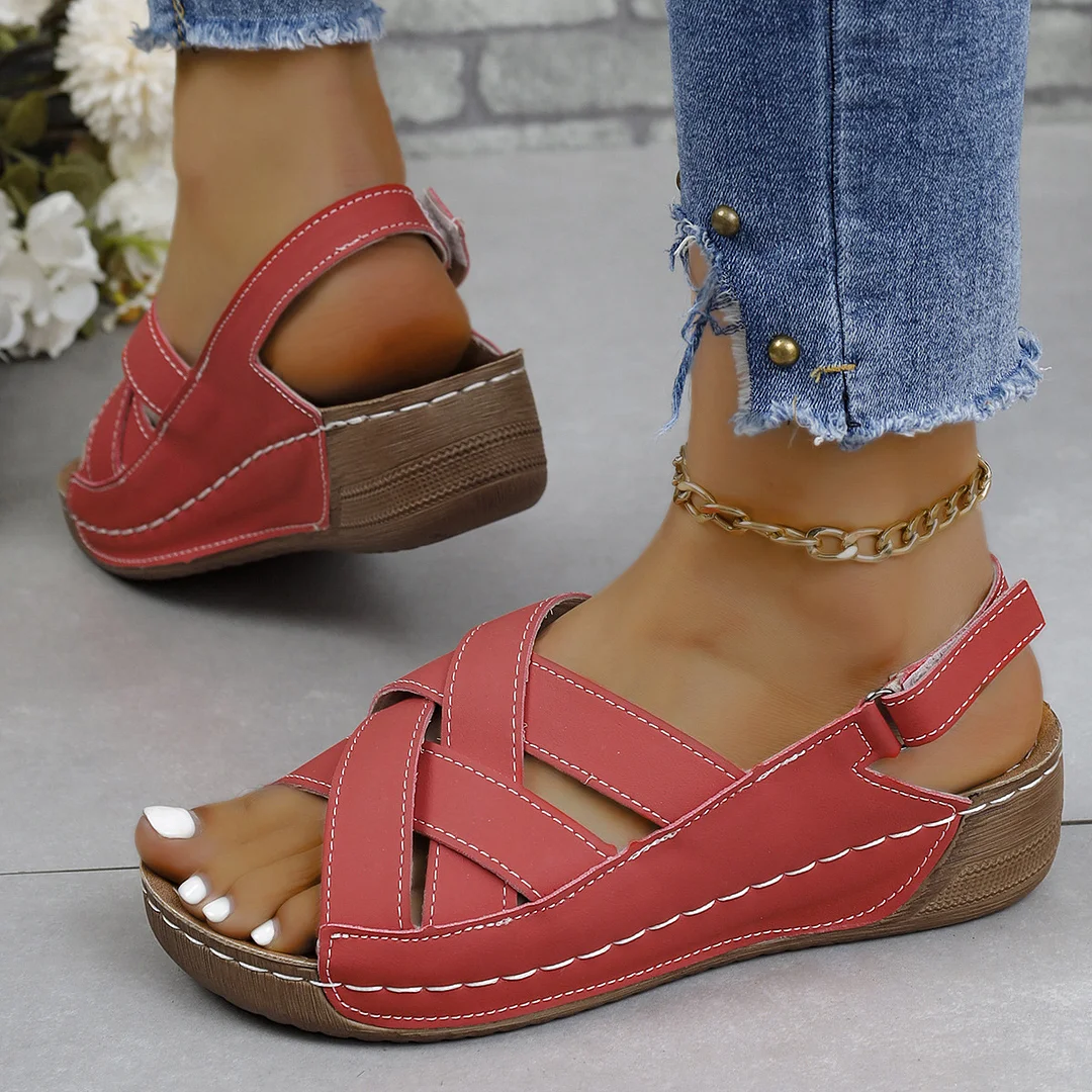 Women's Wedge Heeled Comfortable Casual Open Toe Sandals