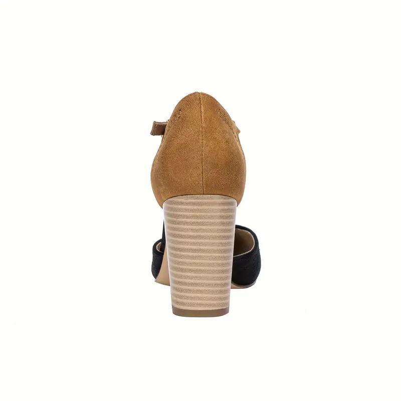 Women Low Heel Closed Round Toe Pumps