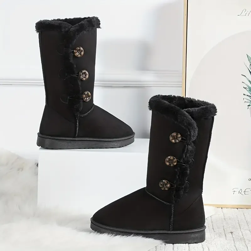 Women's Plush Mid Calf Boots