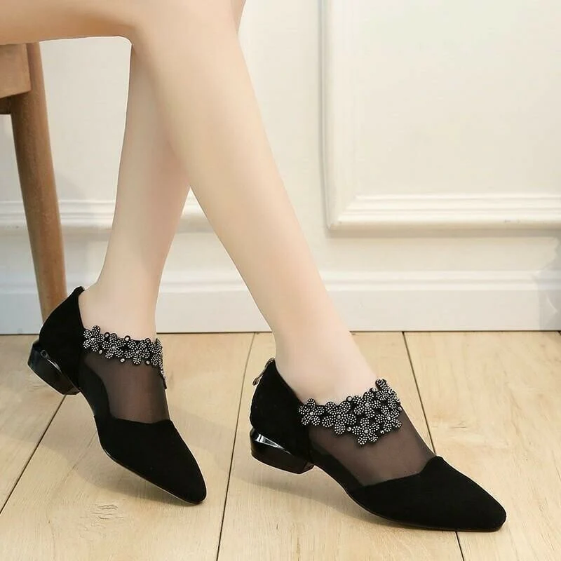 Women's comfortable zippered sexy shoes