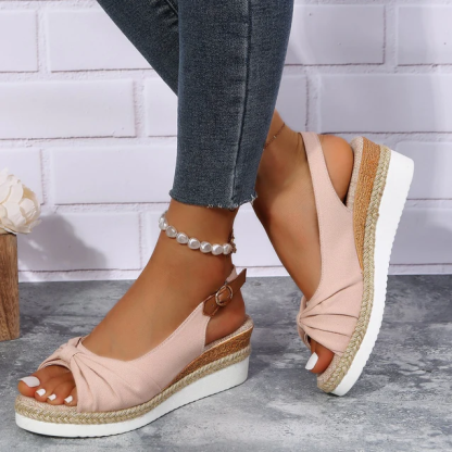  Women's Sandals for Bunions Ladies Fashion Summer Solid Color Fabric Casual