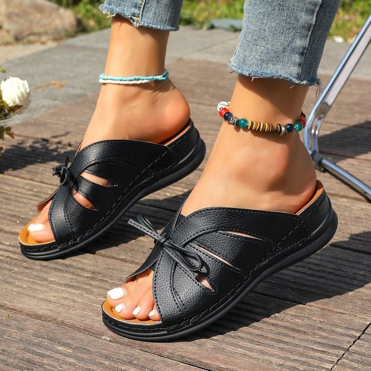 Women's Comfort Bowtie Slide Sandals