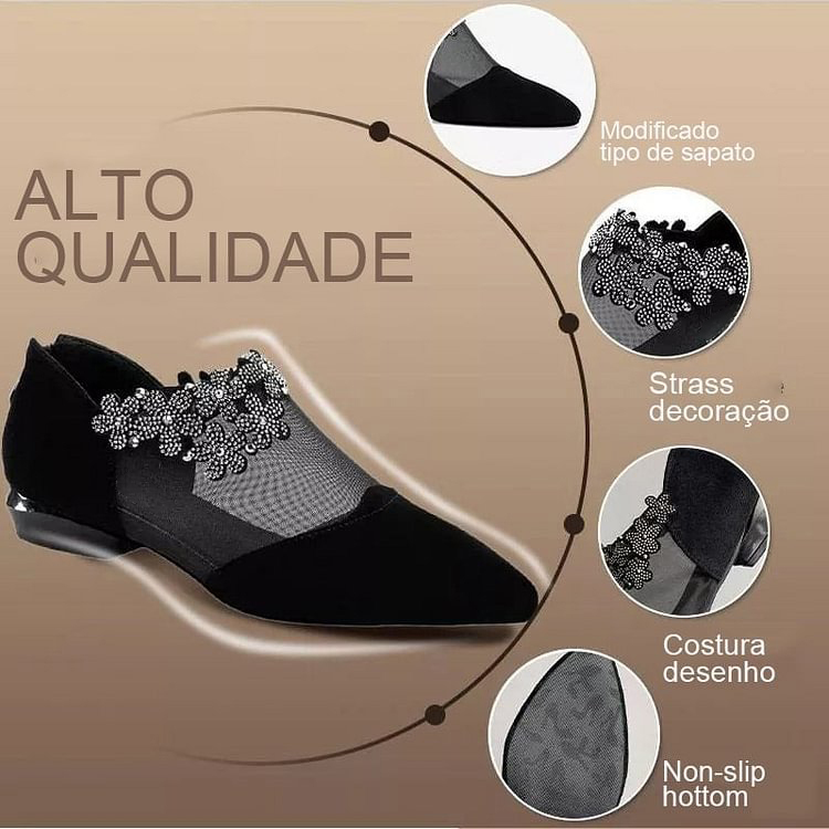 🔥Hot Sale🔥Rhinestone Hollow Heel Shoes