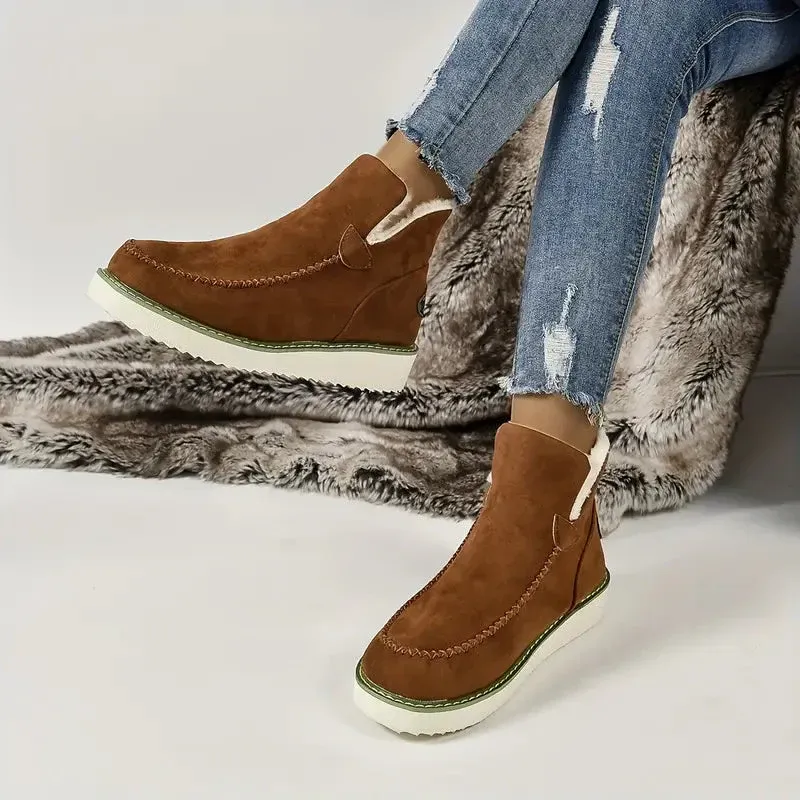 Women's Winter Ankle Boots with Faux Fur Lining