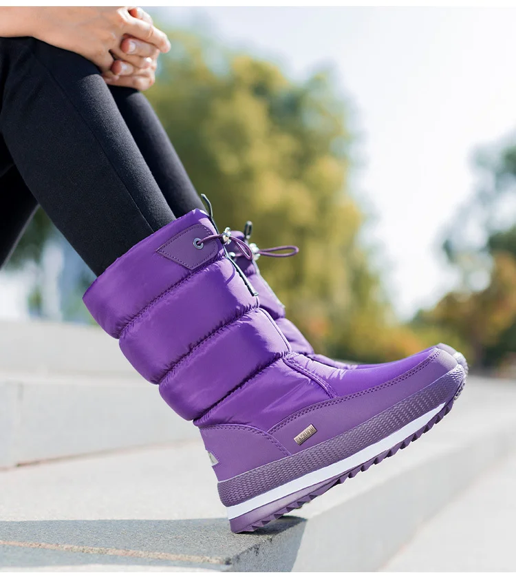 Premium Waterproof Faux Fur Non-Slip Women's Snow Boots