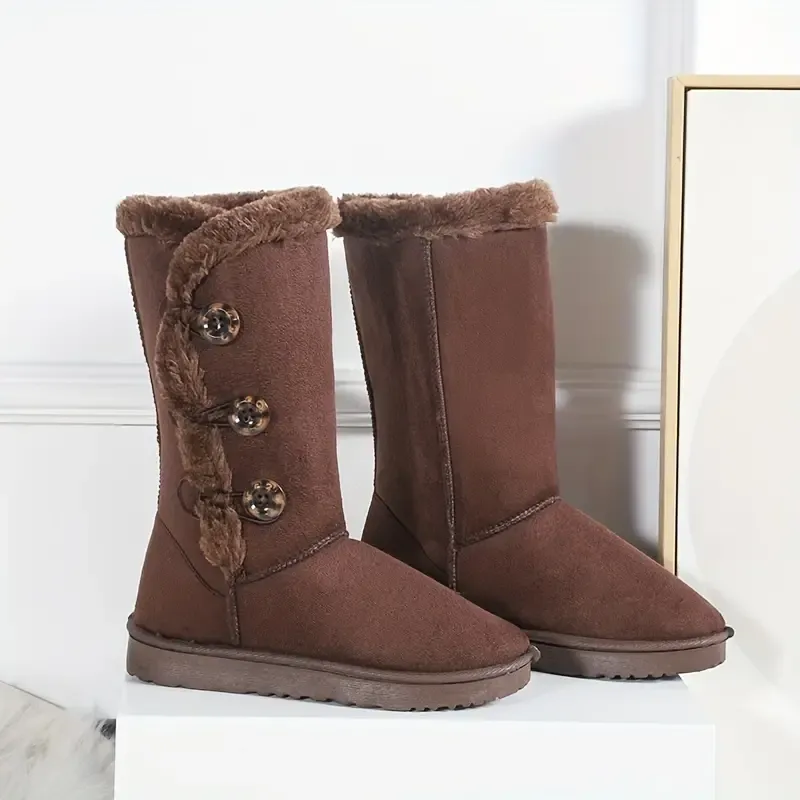 Women's Plush Mid Calf Boots