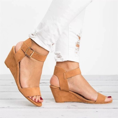 Women's Comfort Classic Wedge Bowtie Slide Sandals