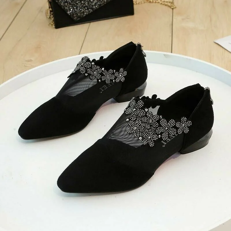 Women's comfortable zippered sexy shoes