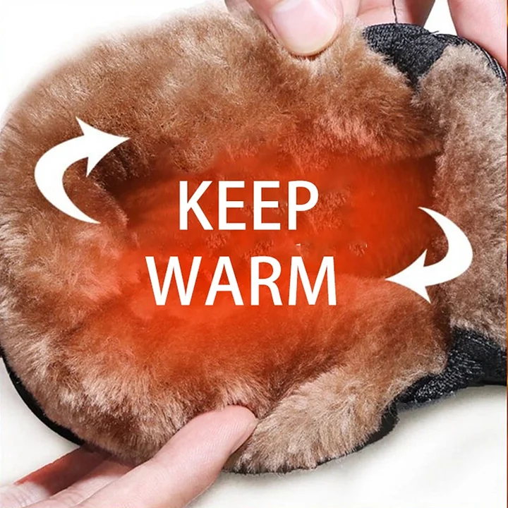 Keep Warm Winter Boots Slip on Comfortable Plush Fur Ankle Boots