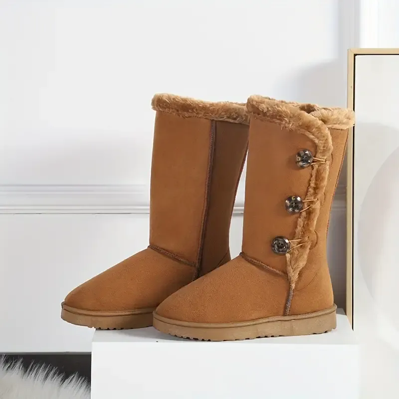 Women's Plush Mid Calf Boots
