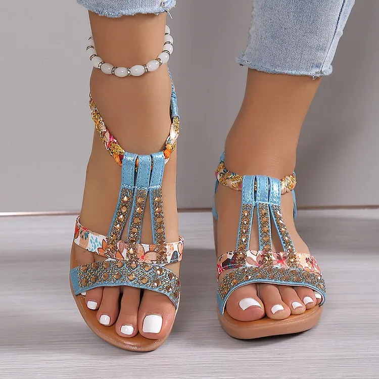 Women's New Summer Rhinestone Open Toe Orthopaedic Sandals