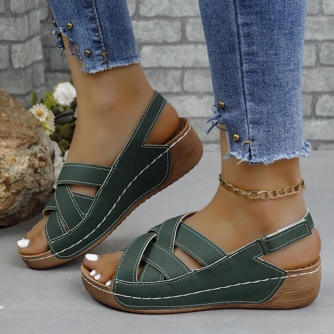 Women's Wedge Heeled Comfortable Casual Open Toe Sandals