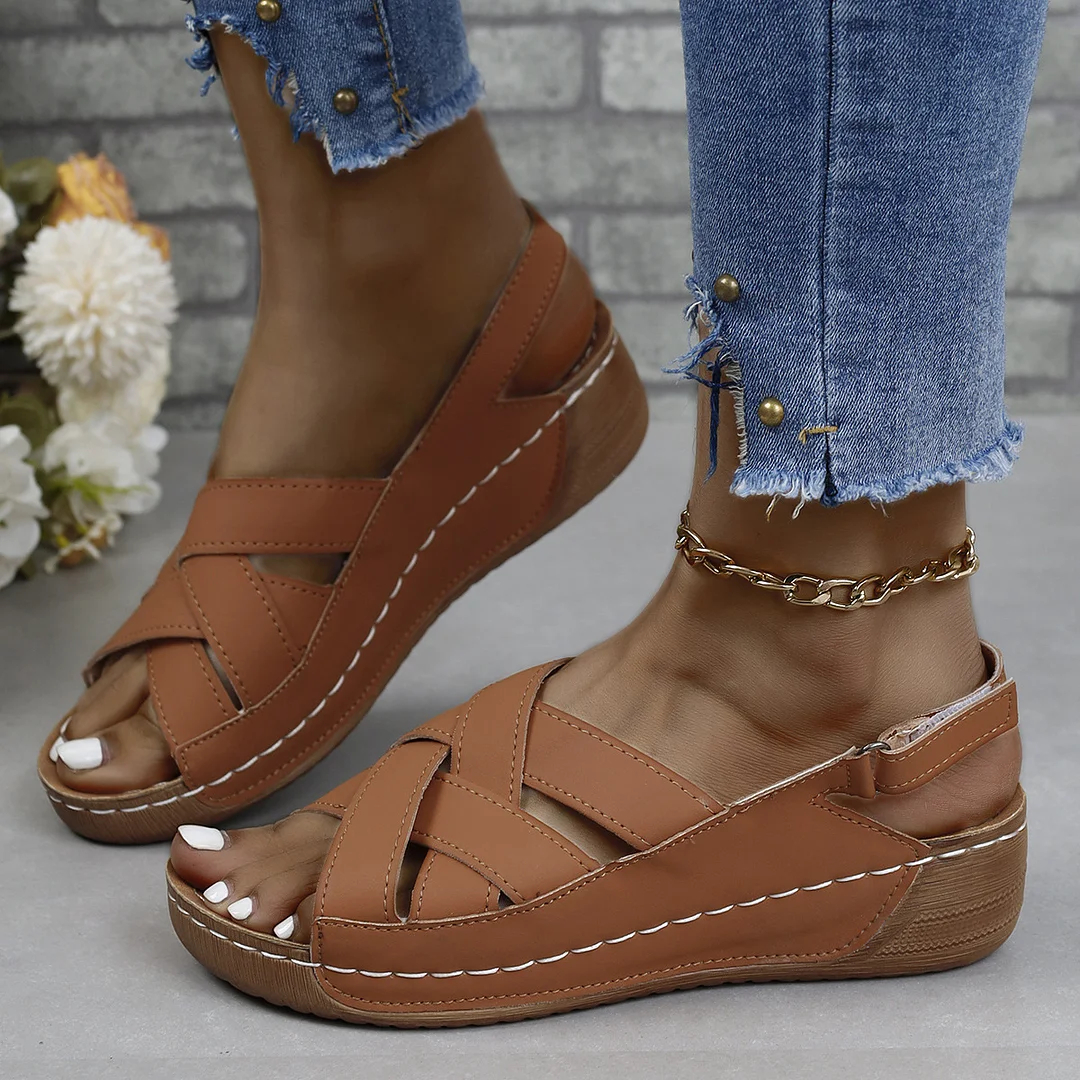 Women's Wedge Heeled Comfortable Casual Open Toe Sandals