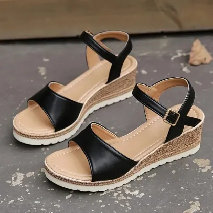 Women's Comfort Classic Wedge Bowtie Slide Sandals