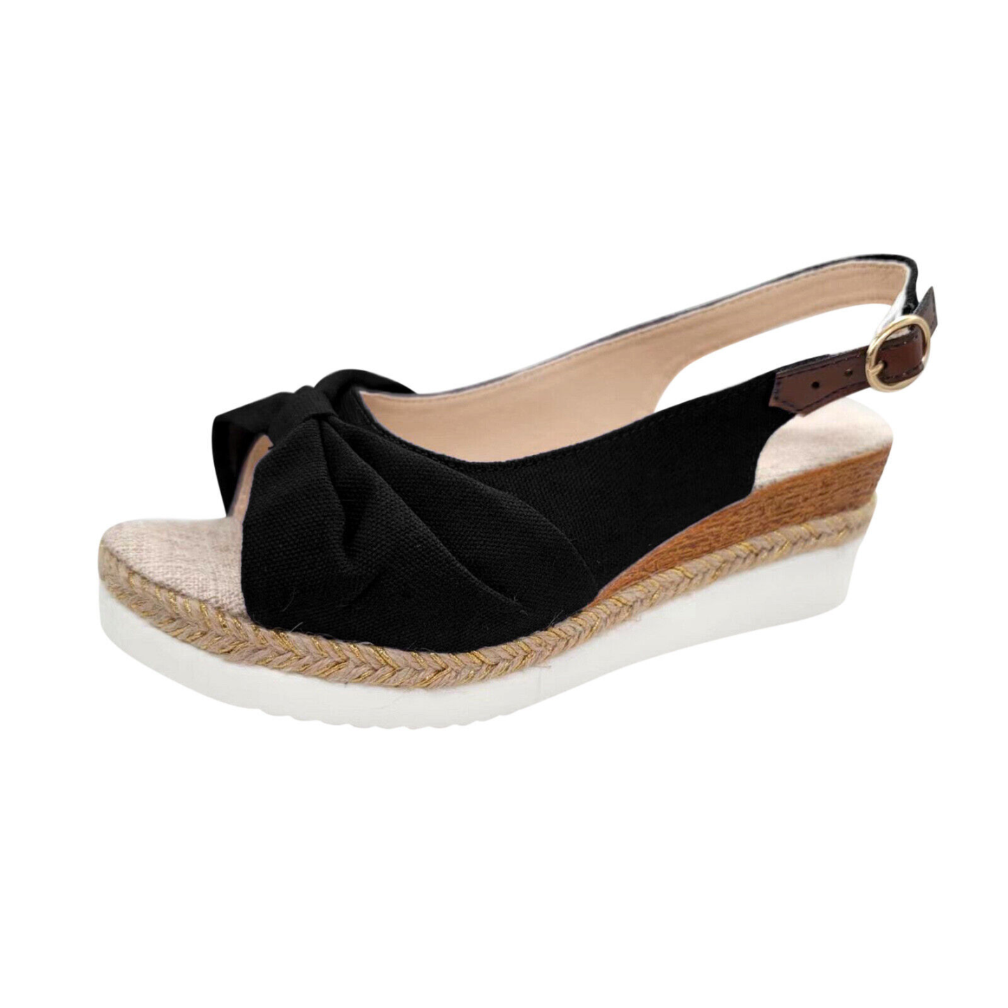  Women's Sandals for Bunions Ladies Fashion Summer Solid Color Fabric Casual