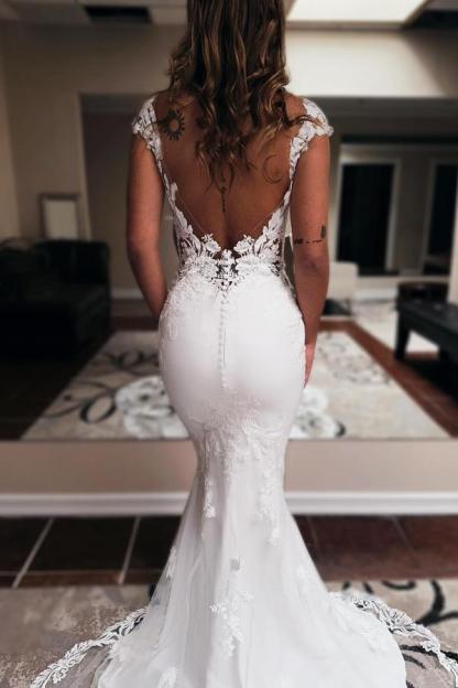 Beautiful Mermaid Lace Wedding Dress | Wedding Dress Brand