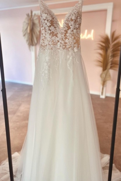 Elegant wedding dresses A line | Wedding dresses with lace